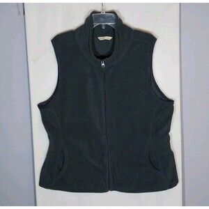 Old Navy Fleece Vest Mens XXL Charcoal Gray Full Zip Sleeveless Casual Outdoor